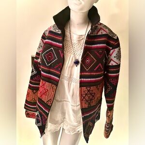 Bhutan Yathra Wool Jacket. Size Small Medium.